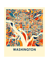 Load image into Gallery viewer, Washington Map Print - Full Color Map Poster