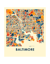 Load image into Gallery viewer, Baltimore Map Print - Full Color Map Poster