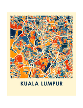 Load image into Gallery viewer, Kuala Lumpur Map Print - Full Color Map Poster