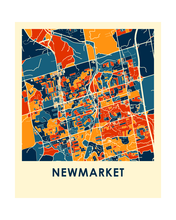 Load image into Gallery viewer, Newmarket Ontario Map Print - Full Color Map Poster