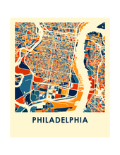 Load image into Gallery viewer, Philadelphia Map Print - Full Color Map Poster