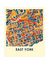 Load image into Gallery viewer, East York Map Print - Full Color Map Poster