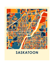 Load image into Gallery viewer, Saskatoon Map Print - Full Color Map Poster