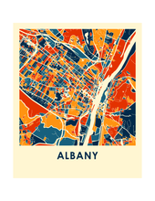 Load image into Gallery viewer, Albany Map Print - Full Color Map Poster