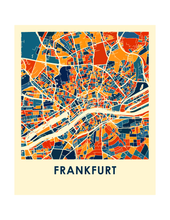 Load image into Gallery viewer, Frankfurt Map Print - Full Color Map Poster