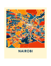 Load image into Gallery viewer, Nairobi Map Print - Full Color Map Poster