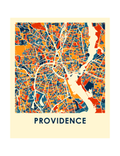 Load image into Gallery viewer, Providence RI Map Print - Full Color Map Poster