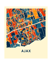 Load image into Gallery viewer, Ajax Ontario Map Print - Full Color Map Poster