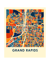 Load image into Gallery viewer, Grand Rapids Map Print - Full Color Map Poster