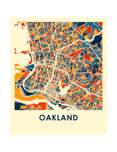 Load image into Gallery viewer, Oakland Map Print - Full Color Map Poster