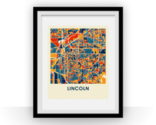 Load image into Gallery viewer, Lincoln Map Print - Full Color Map Poster