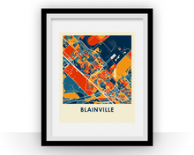 Load image into Gallery viewer, Blainville Quebec Map Print - Full Color Map Poster