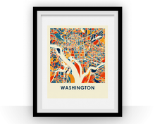 Load image into Gallery viewer, Washington Map Print - Full Color Map Poster