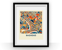 Load image into Gallery viewer, Baghdad Map Print - Full Color Map Poster