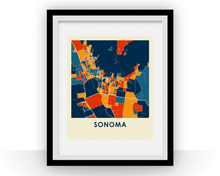 Charger l'image dans la galerie, Affiche cartographique de Sonoma - Style Chroma