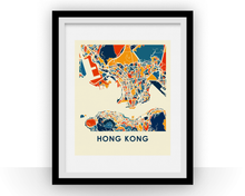Charger l'image dans la galerie, Hong Kong Map Print - Full Color Map Poster