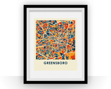 Load image into Gallery viewer, Greensboro Map Print - Full Color Map Poster