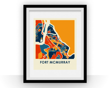 Load image into Gallery viewer, Fort McMurray Alberta Map Print - Full Color Map Poster