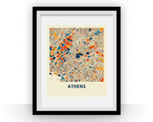 Load image into Gallery viewer, Athens Map Print - Full Color Map Poster