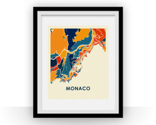 Charger l'image dans la galerie, Monaco Map Print - Full Color Map Poster