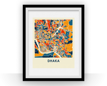 Load image into Gallery viewer, Dhaka Map Print - Full Color Map Poster