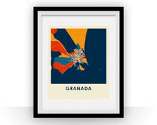 Load image into Gallery viewer, Granada Map Print - Full Color Map Poster