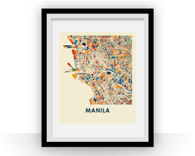 Charger l'image dans la galerie, Manila Map Print - Full Color Map Poster
