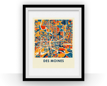 Load image into Gallery viewer, Des Moines Map Print - Full Color Map Poster