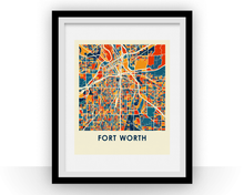 Load image into Gallery viewer, Fort Worth Map Print - Full Color Map Poster