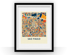 Charger l'image dans la galerie, Sao Paulo Map Print - Full Color Map Poster