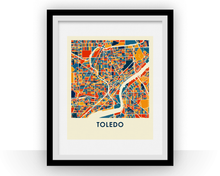 Charger l'image dans la galerie, Toledo Ohio Map Print - Full Color Map Poster