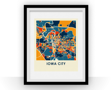 Charger l'image dans la galerie, Affiche cartographique de Iowa City - Style Chroma