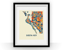 Load image into Gallery viewer, Siesta Key Map Print - Full Color Map Poster