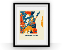 Load image into Gallery viewer, Yellowknife Map Print - Full Color Map Poster