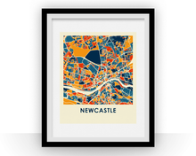 Load image into Gallery viewer, Newcastle Map Print - Full Color Map Poster