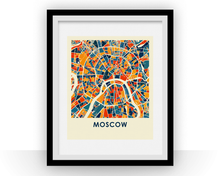 Charger l'image dans la galerie, Moscow Map Print - Full Color Map Poster