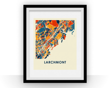Load image into Gallery viewer, Larchmont NY Map Print - Full Color Map Poster