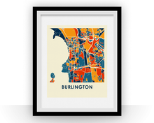 Load image into Gallery viewer, Burlington Map Print - Full Color Map Poster