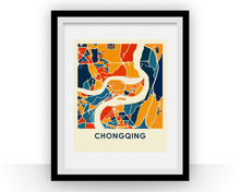 Load image into Gallery viewer, Chongqing Map Print - Full Color Map Poster