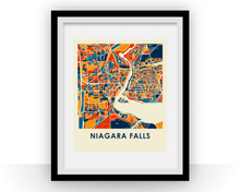 Load image into Gallery viewer, Niagara Falls Map Print - Full Color Map Poster