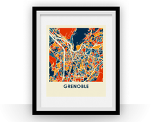 Load image into Gallery viewer, Grenoble Map Print - Full Color Map Poster