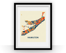 Charger l'image dans la galerie, Affiche cartographique de Hamilton Bermuda - Style Chroma