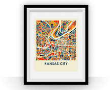 Charger l'image dans la galerie, Affiche cartographique de Kansas City - Style Chroma