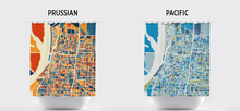 Load image into Gallery viewer, Memphis Map Shower Curtain - usa Shower Curtain - Chroma Series