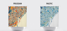 Load image into Gallery viewer, Barcelona Map Shower Curtain - spain Shower Curtain - Chroma Series