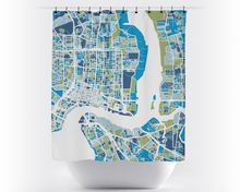 Charger l'image dans la galerie, Rideau de douche cartographique de Jacksonville