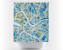 Load image into Gallery viewer, Dresden Map Shower Curtain - germany Shower Curtain - Chroma Series