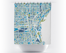 Charger l'image dans la galerie, Rideau de douche cartographique de Milwaukee