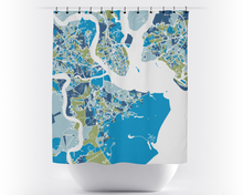 Load image into Gallery viewer, Charleston Map Shower Curtain - usa Shower Curtain - Chroma Series
