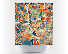 Load image into Gallery viewer, Columbus Map Shower Curtain - usa Shower Curtain - Chroma Series